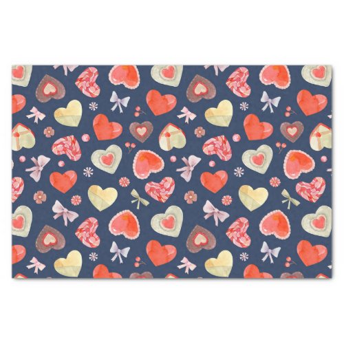 Beautiful Hearts Pattern  Tissue Paper