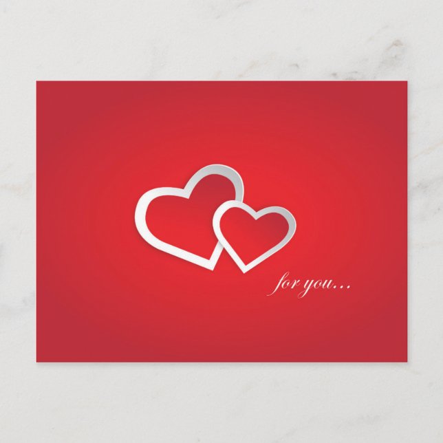 Beautiful Hearts With Text for lovers Postcard (Front)