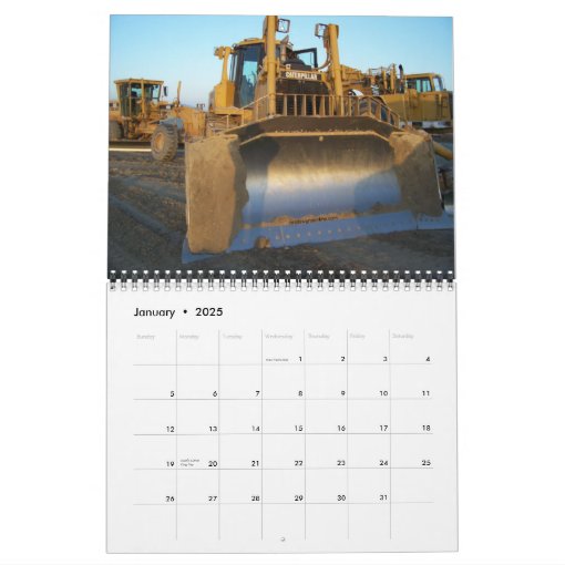 Beautiful Heavy equipment calendar Zazzle