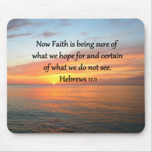 BEAUTIFUL HEBREWS 11:1 SUNRISE DESIGN MOUSE PAD