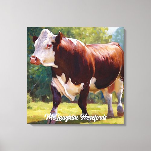 Beautiful Hereford Bull Canvas Print