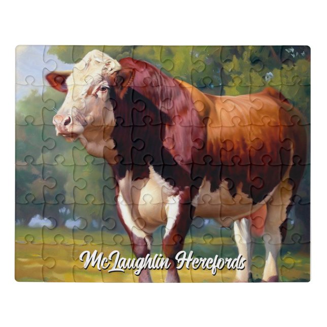 Beautiful Hereford Bull Jigsaw Puzzle (Puzzle Horizontal)