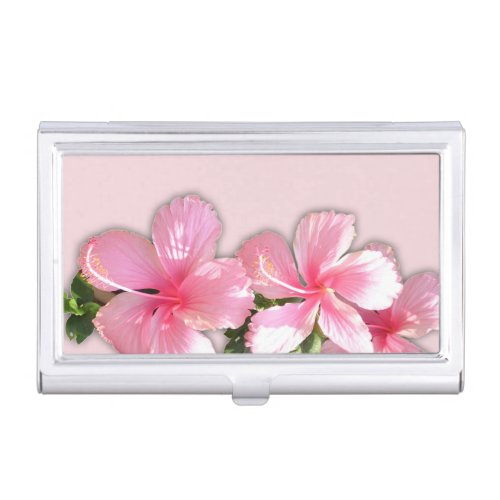 Beautiful Hibiscus Flowers Business Card Holder