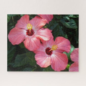Beautiful Hibiscus Flowers Jigsaw Puzzle by judgeart at Zazzle