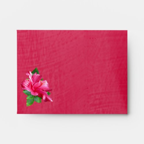 Beautiful Hibiscus Queen Pink Envelope A7