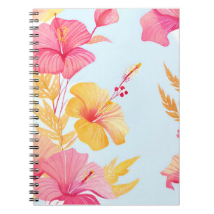 Beautiful Hibiscus   Tropical Flower Watercolor Notebook