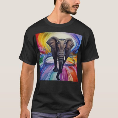 Beautiful high Quality AI Arts Elephant T_shirts