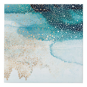 Beautiful high-resolution watercolor with abstract faux canvas print