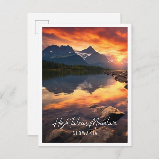 Beautiful High Tatras Mountain Slowakia Postcard (Front/Back)
