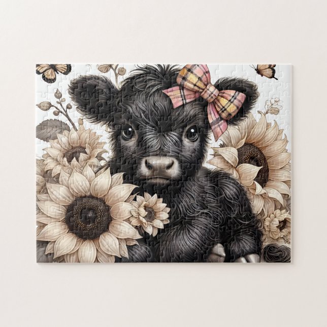 Beautiful Highland Cow Jigsaw Puzzle (Horizontal)