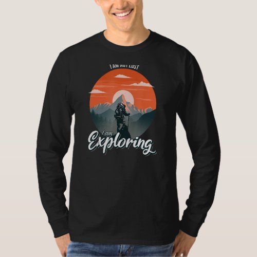 Beautiful hiking and exploring  for fun hikers wit T_Shirt