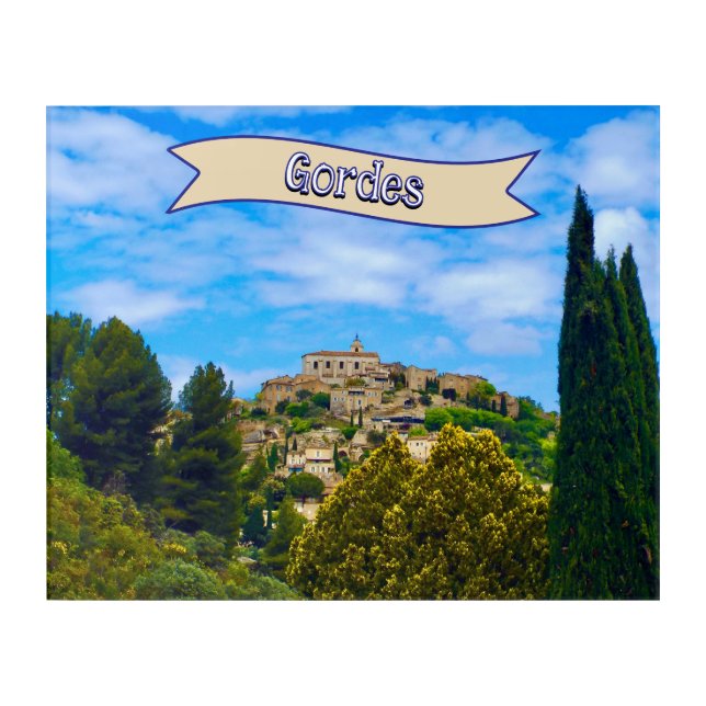 Beautiful Hill Town Of Gordes, France Acrylic Print (Front)