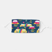 Beautiful Hippie Peace Love Retro Adult Cloth Face Mask (Front, Folded)