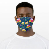 Beautiful Hippie Peace Love Retro Adult Cloth Face Mask (Worn)