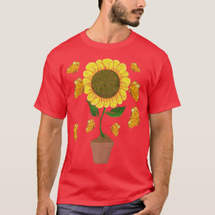 Beautiful Hippie Sunflower Insect Entomologist But T-Shirt