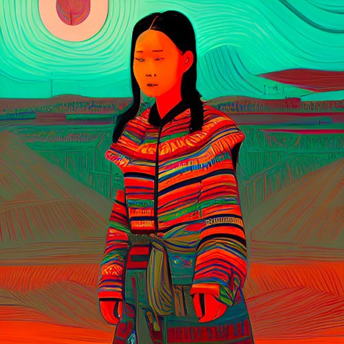 Beautiful Hmong Art Hmong Village Print