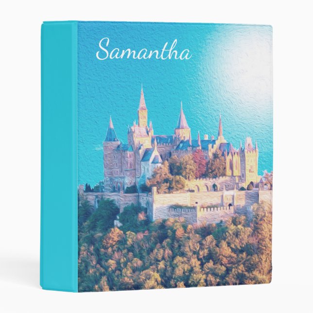 Beautiful Hohenzollern Castle Germany Painting Mini Binder (Front/Spine)