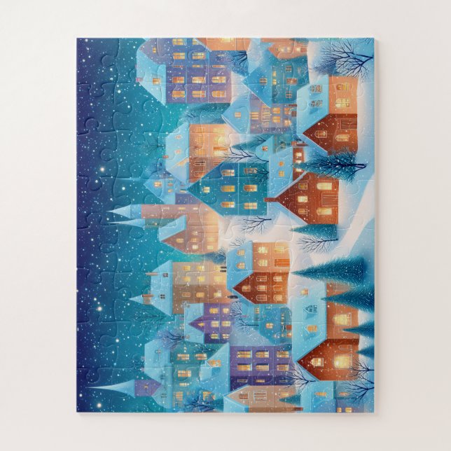 Beautiful holiday christmas housses jigsaw puzzle (Vertical)