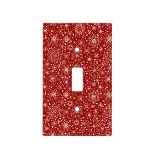 Beautiful Holiday Sparkle Snowflake Pattern Light Switch Cover