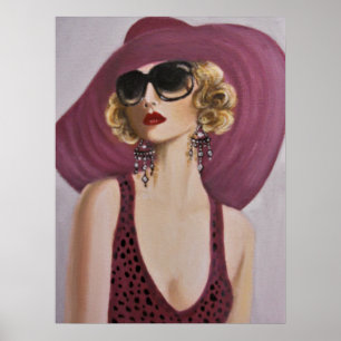 beautiful Hollywood Era Lady/Poster Poster