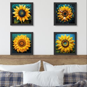 Beautiful Home Decor Sunflower Wall Art Sets