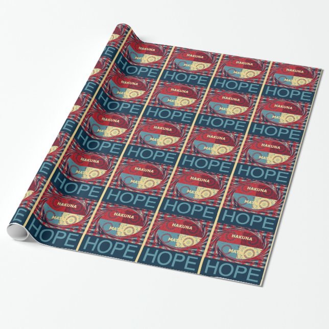 Beautiful Hope Hakuna matata Wrapping Paper (Unrolled)