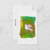 Beautiful hopeful inspirational white bird fun art business card (Front/Back)