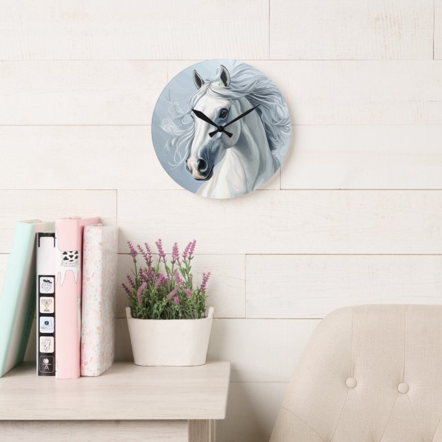  BEAUTIFUL HORSE #1  LARGE CLOCK (Reading Room)