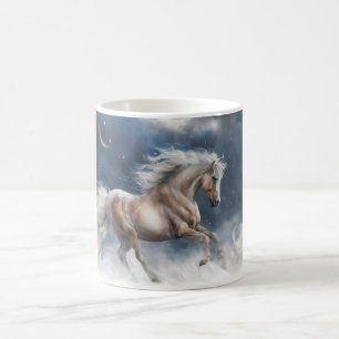 Beautiful Horse and Crescent Moon  Coffee Mug