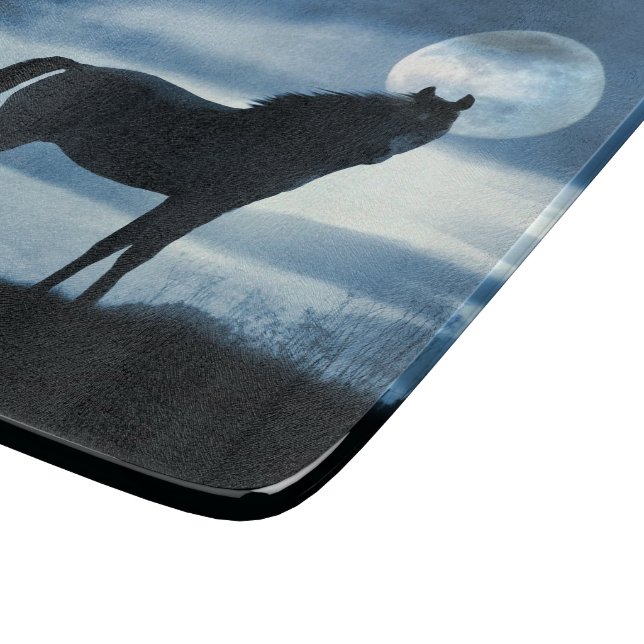 Beautiful Horse and Moon Cutting Board (Corner)