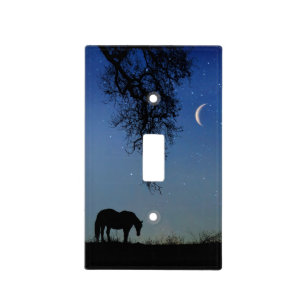 Beautiful Horse and Moon Light Switch Cover