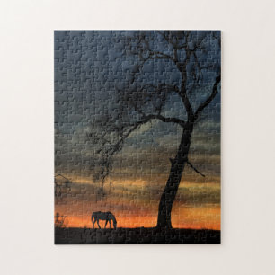 Beautiful Horse and Oak Tree Jigsaw Puzzle