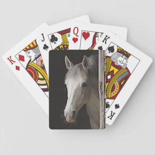 Beautiful Horse and Rustic Barn Playing Cards