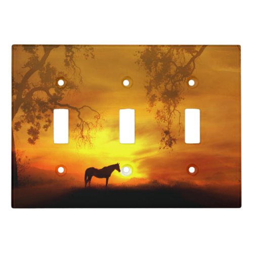 Beautiful Horse and Southwestern Sun Light Switch