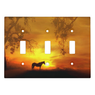 Beautiful Horse and Southwestern Sun Light Switch Cover