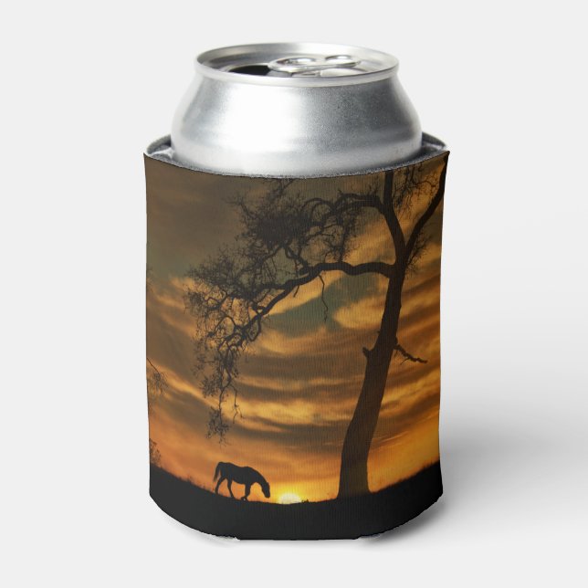 Beautiful Horse and Tree Cozy Cup Can Cooler (Can Front)