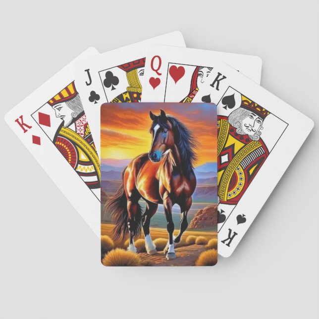 Beautiful Horse Art Deck of Playing Cards (Back)