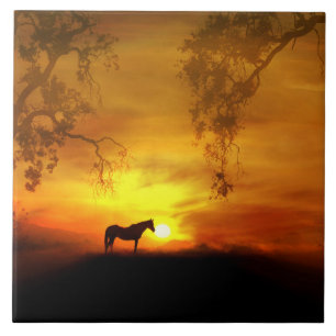 Beautiful Horse Art Tile