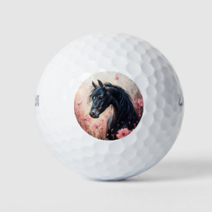 Beautiful Horse Blush Pink Wildflowers Golf Balls