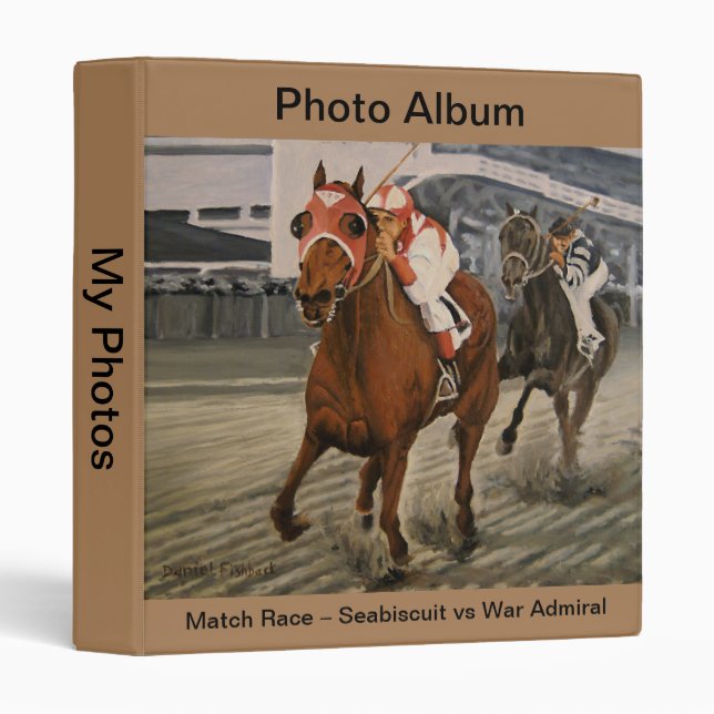 Beautiful Horse Delights Owners in Classic Race 3 Ring Binder (Front/Spine)