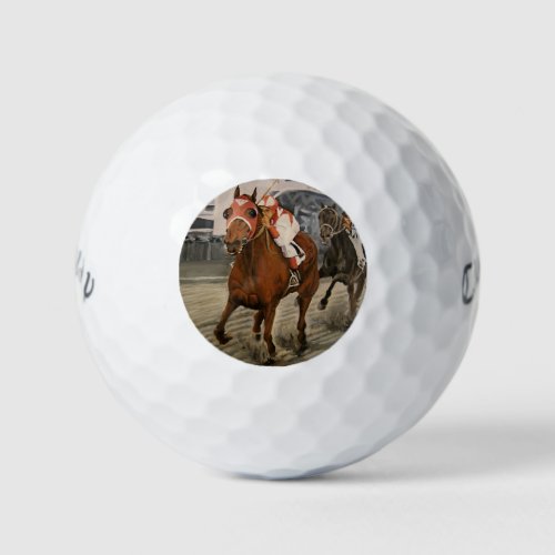 Beautiful Horse Delights Owners in Classic Race Golf Balls