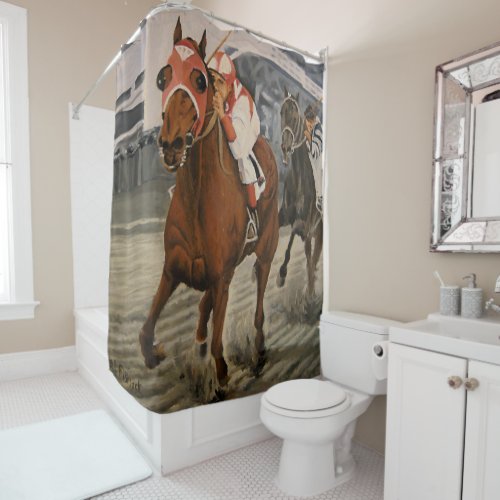 Beautiful Horse Delights Owners in Classic Race Shower Curtain