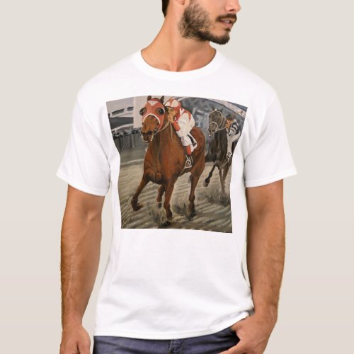 Beautiful Horse Delights Owners in Classic Race T_Shirt