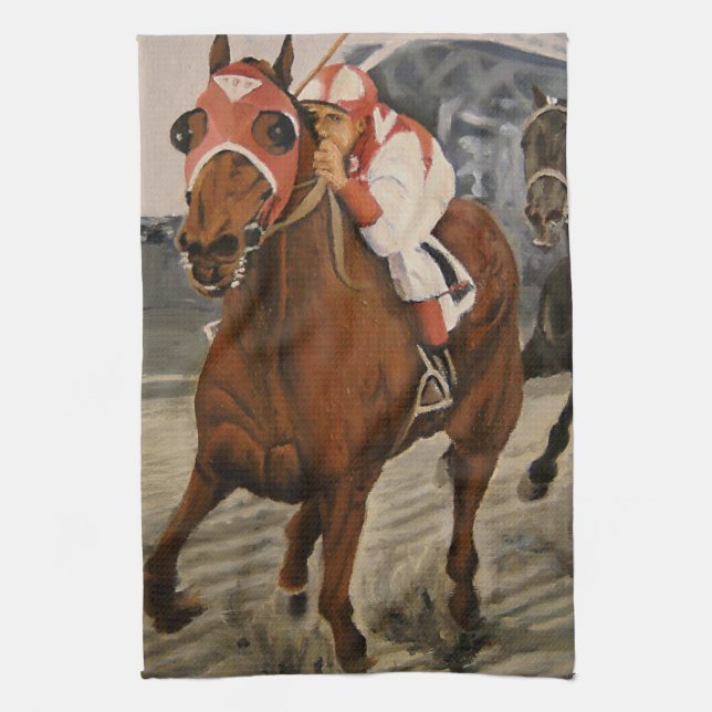 Beautiful Horse Delights Owners in Classic Race Towel (Vertical)