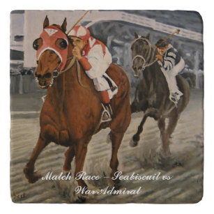 Beautiful Horse Delights Owners in Classic Race Trivet