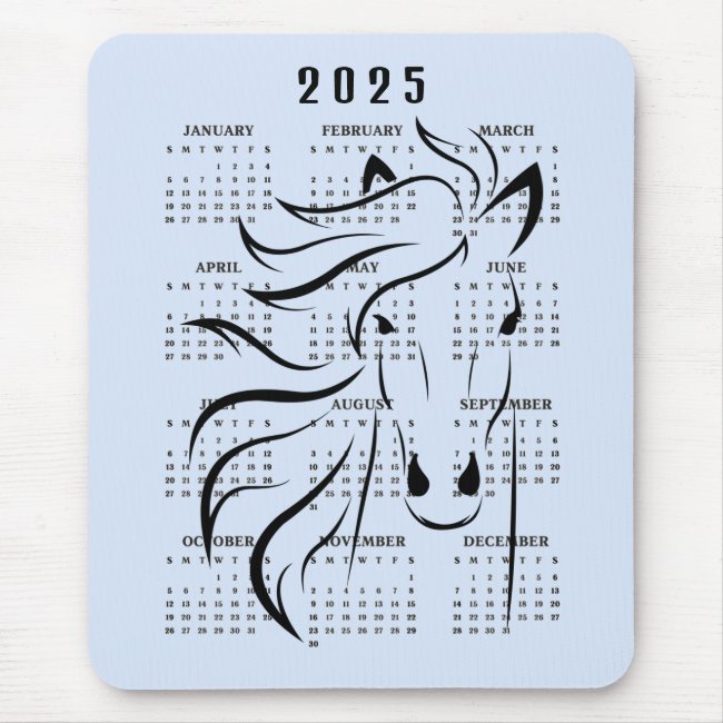 Beautiful Horse Design 2025 Calendar