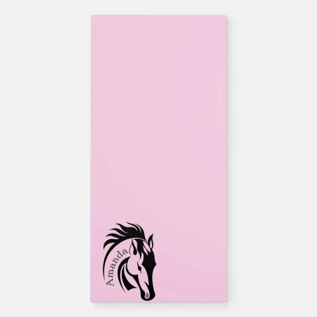 Beautiful Horse Design Magnetic Fridge Notepad