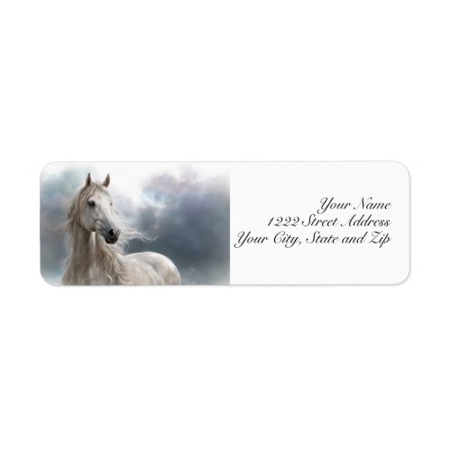 Beautiful Horse Flowing Mane Return Address Label