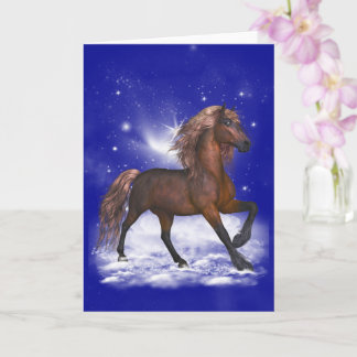 Beautiful horse in the clouds, spirit horse.. card