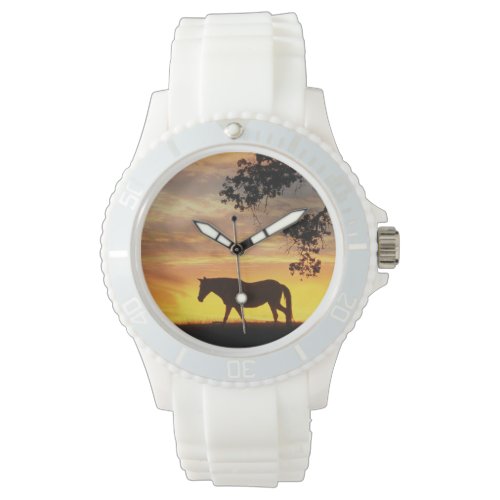 Beautiful Horse in the Sunset Watch